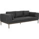 Burr Serbia Black Leather Sofa